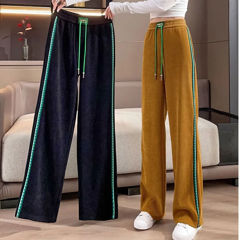 Korean Women's Clothes Streetwear All-match High Waist Straight 2023 Solid Color Elastic Waist Sports Pants for Women Trousers
Korean Women's Clothes Streetwear All-match High Waist Straight 2023 Solid Color Elastic Waist Sports Pants for Women Trousers
