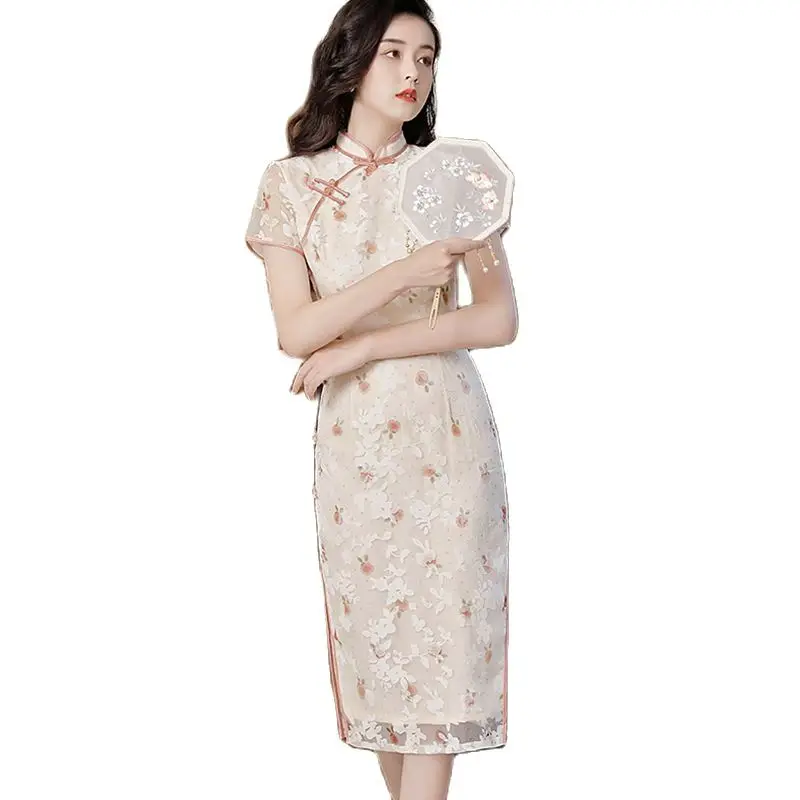 2023 Women's Dresses New Pattern Chinese Style Summer Retro Cheongsam Wrap One's Buttocks Show Thinness Free Shipping
2023 Women's Dresses New Pattern Chinese Style Summer Retro Cheongsam Wrap One's Buttocks Show Thinness Free Shipping