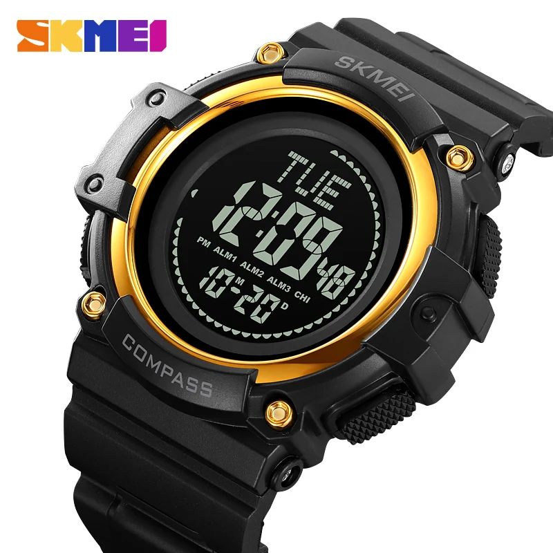 Спортивные мужские часы SKMEI Compass с обратным отсчетом, 50 м, водонепроницаемые, с обратной светильник, цифровые наручные часы, 3 будильника, секундомер
Спортивные мужские часы SKMEI Compass с обратным отсчетом, 50 м, водонепроницаемые, с обратной светильник, цифровые наручные часы, 3 будильника, секундомер