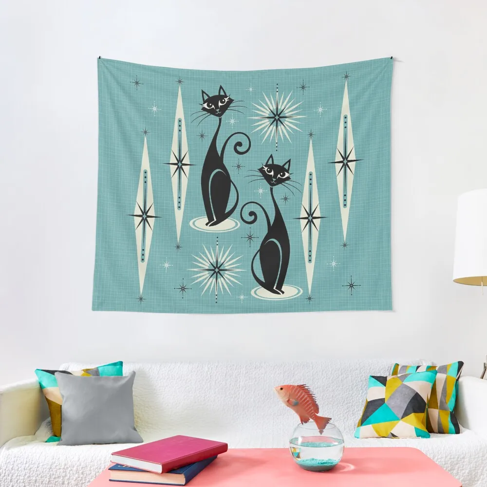 Mid Century Meow on Blue - Large Scale Tapestry Room Ornaments Wall Decoration Carpet On The Wall Room Decore Aesthetic Tapestry
Mid Century Meow on Blue - Large Scale Tapestry Room Ornaments Wall Decoration Carpet On The Wall Room Decore Aesthetic Tapestry
