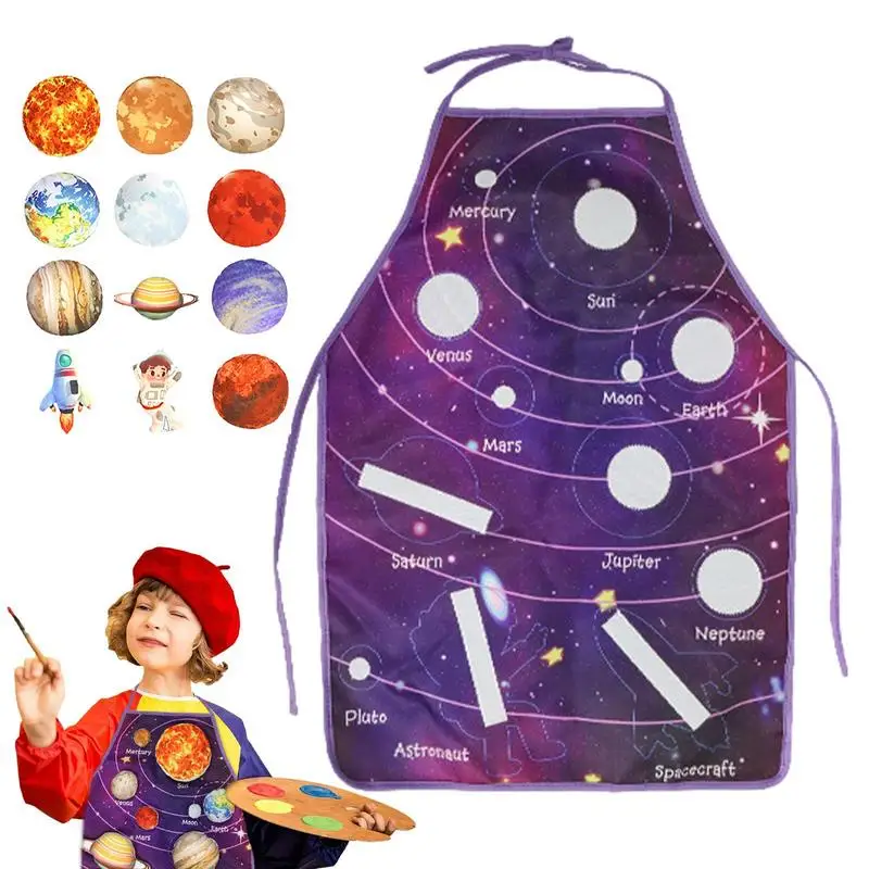 

Space Solar System Aprons Montessori Solar System Planets Apron Star Toy For Home Preschool Teaching Aid Kid Apron Outerspace