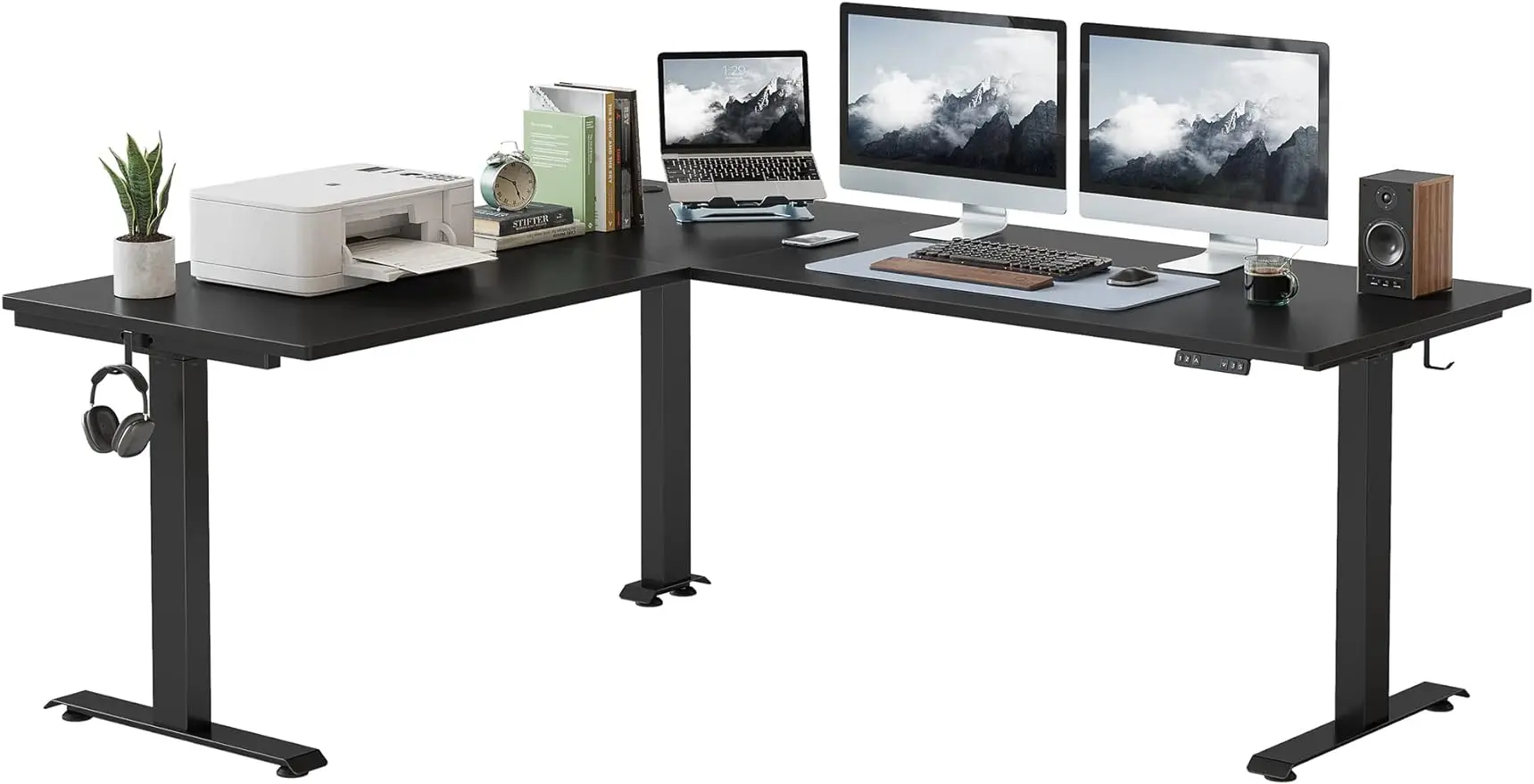 75 Inches Triple Motor L Shaped Standing Desk Reversible, Electric Height Adjustable Corner Stand up Desk
75 Inches Triple Motor L Shaped Standing Desk Reversible, Electric Height Adjustable Corner Stand up Desk