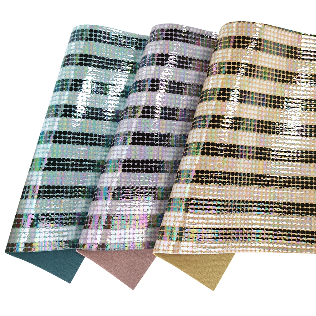 Iridescent Gradient circle vertical pattern Faux Leather Fabric For Upholstery Interior Car DIY Making Sofa Backpack Sewing 
Iridescent Gradient circle vertical pattern Faux Leather Fabric For Upholstery Interior Car DIY Making Sofa Backpack Sewing