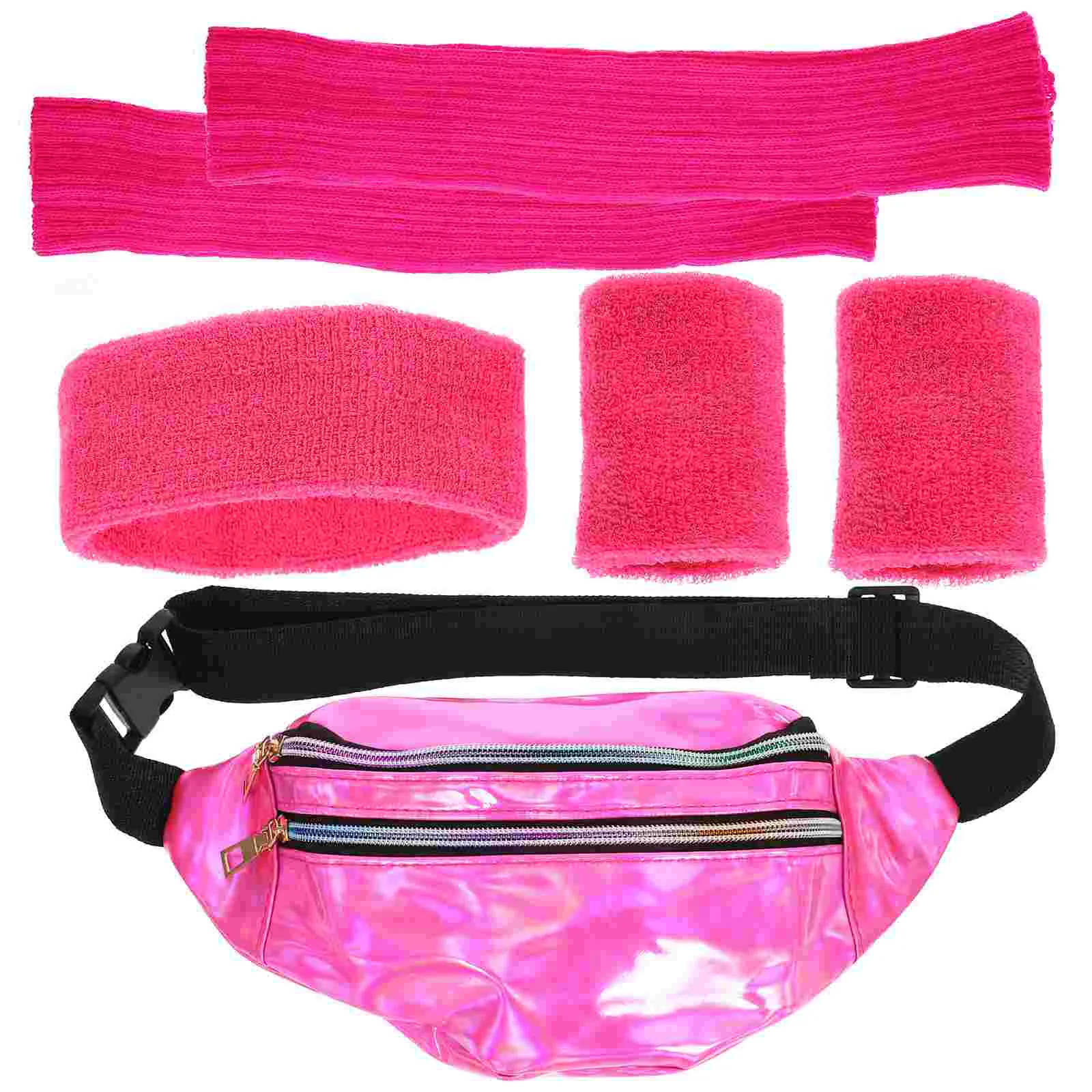 

Neon Leg Warmer Set Makeup Headband 80s Style Sports Headbands for Women Sweat Costume Props