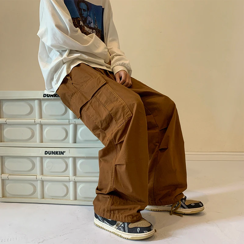 Hybskr Cargo Pants Men Loose Solid Fashion Multi-pockets Wide Leg Full Length Pants Male Hip Hop Street Drawstring Trousers 5xl
Hybskr Cargo Pants Men Loose Solid Fashion Multi-pockets Wide Leg Full Length Pants Male Hip Hop Street Drawstring Trousers 5xl