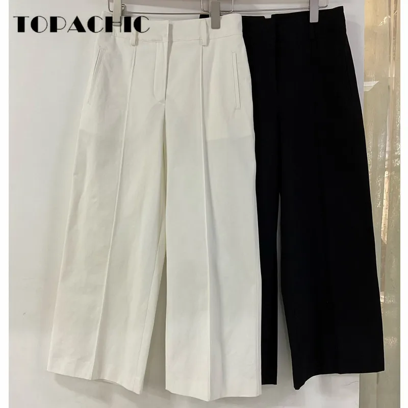 9.18 TOPACHIC Autumn New Women's 100%Cotton High Waist Straight Ankle-Length Pants 
9.18 TOPACHIC Autumn New Women's 100%Cotton High Waist Straight Ankle-Length Pants