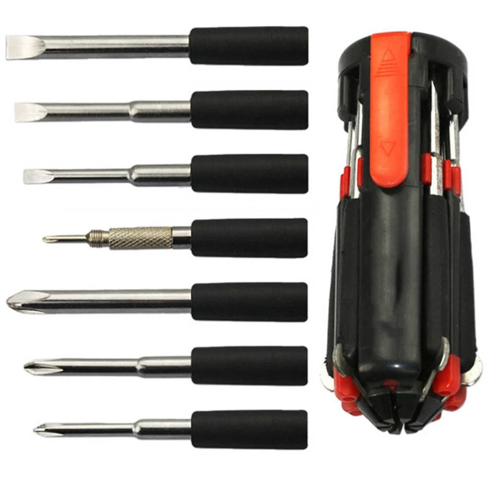 8 In 1 Slotted Cross Screwdriver Precision With LED Light Folding Screwdriver Bits Multitool Household Repair Tool
8 In 1 Slotted Cross Screwdriver Precision With LED Light Folding Screwdriver Bits Multitool Household Repair Tool