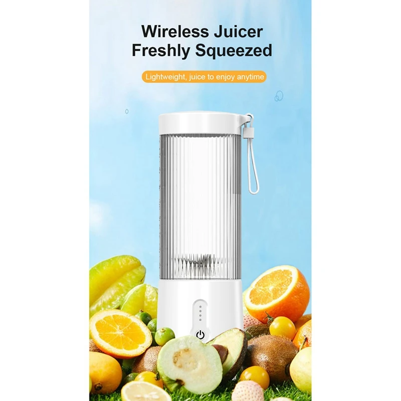 

450ML Rechargeable Mixers Fruit Juicers Mixer 6 Blades Portable Electric Juicers Maker Fruit Blender Fruits Extractors