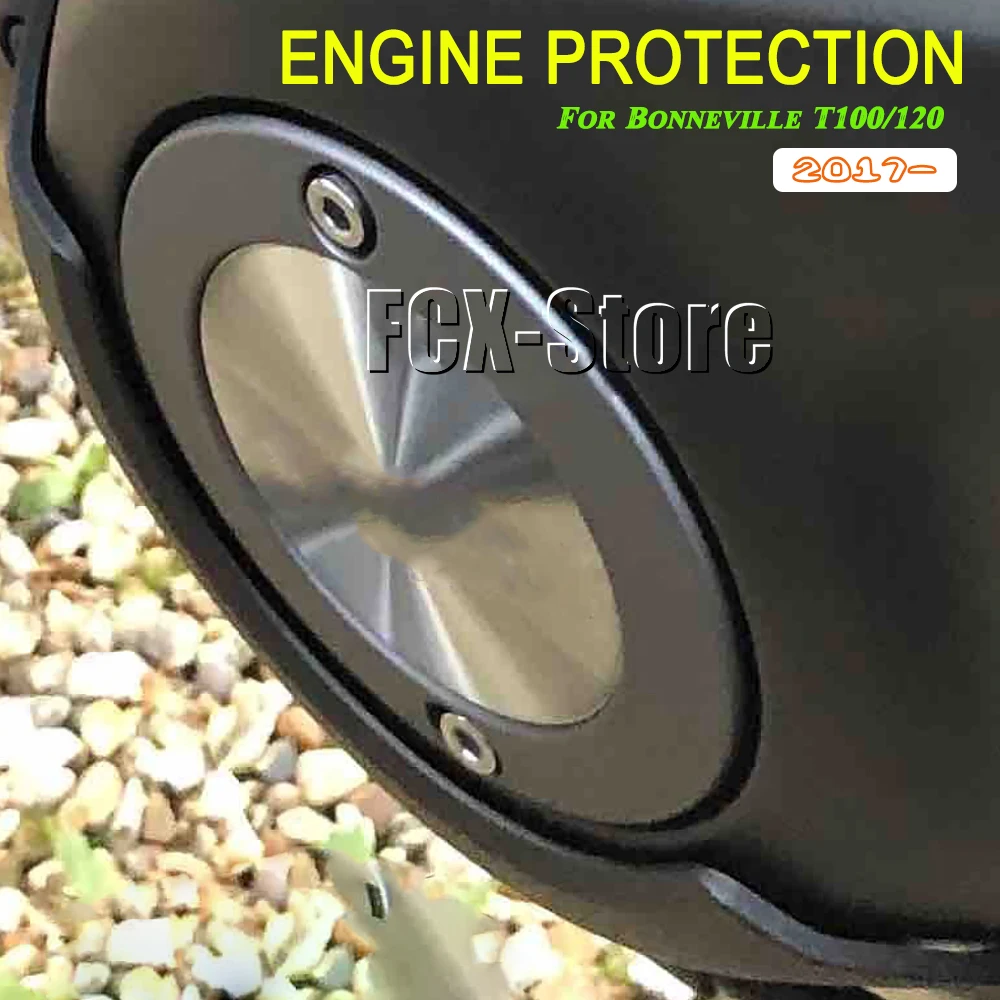

For Bonneville T100 Black T120 Thruxton 1200 / RS Street Twin / Scrambler Motorcycle Engine Protector Slider Crash Protection