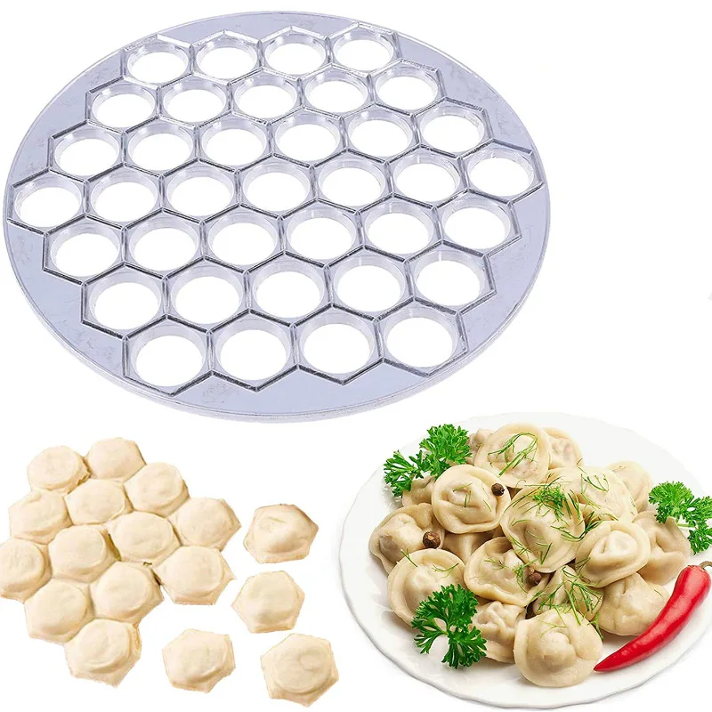 

37 Holes Aluminum Dumpling Mold Ravioli Maker Russian Maker Dumpling Machine Ravioli Cutter Kitchen Cooking Tools