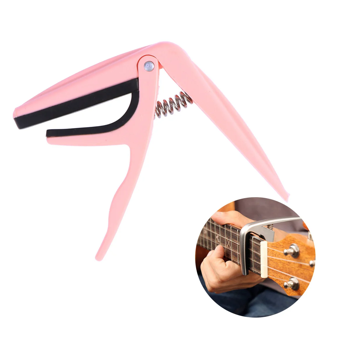Professional Ukulele Capo Single-handed Ukelele Capo Zinc Alloy Ukulele Parts Accessories (Pink)
Professional Ukulele Capo Single-handed Ukelele Capo Zinc Alloy Ukulele Parts Accessories (Pink)