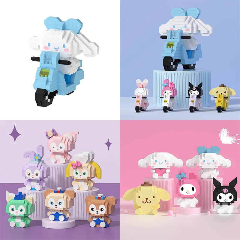 Sanrios Anime Cartoon Kuromi Cinnamoroll Kawaii Building Blocks Micro Small Particle Interpiece Educational Motorcycle Figure
Sanrios Anime Cartoon Kuromi Cinnamoroll Kawaii Building Blocks Micro Small Particle Interpiece Educational Motorcycle Figure
