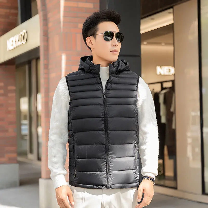 Hooded New Autumn Sleeveless Jacket for Men Fashion Warm Solid Coats Winter Vest Light Plus Size Male Work Vest Waistcoat Y80
Hooded New Autumn Sleeveless Jacket for Men Fashion Warm Solid Coats Winter Vest Light Plus Size Male Work Vest Waistcoat Y80