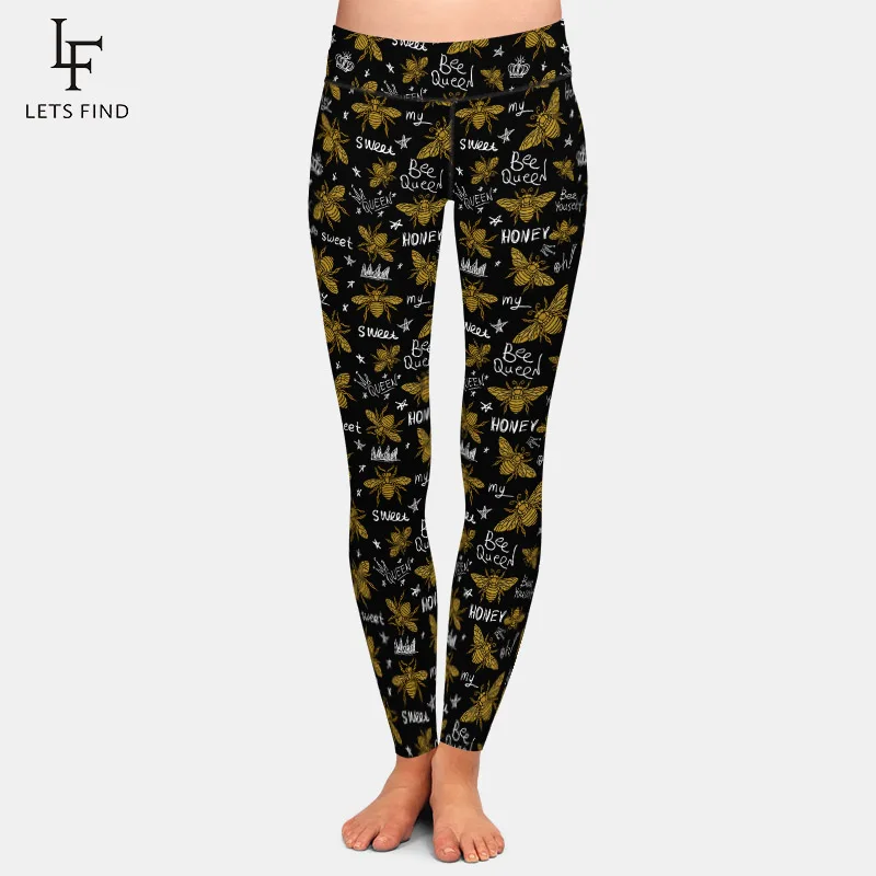 LETSFIND 2020 New Golden Embroidered Bee Digital Print Fitness Leggings Fashion High Waist Soft Women Leggings
LETSFIND 2020 New Golden Embroidered Bee Digital Print Fitness Leggings Fashion High Waist Soft Women Leggings