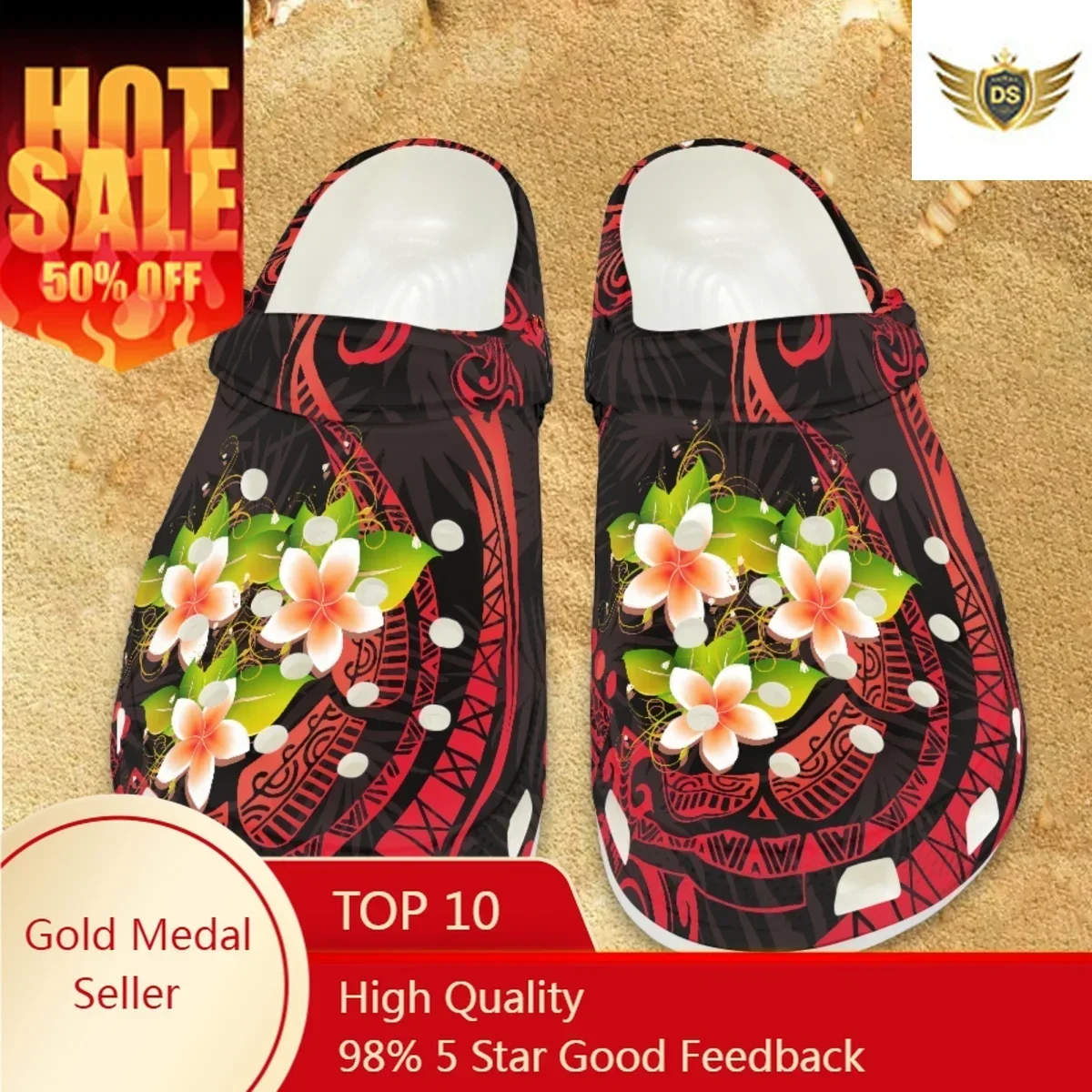 Polynesian Hibiscus Print Lightweight Casual Hole Shoes Unisex Oversized Flat Garden Slippers New Breathable Sandals Adult Kid
Polynesian Hibiscus Print Lightweight Casual Hole Shoes Unisex Oversized Flat Garden Slippers New Breathable Sandals Adult Kid