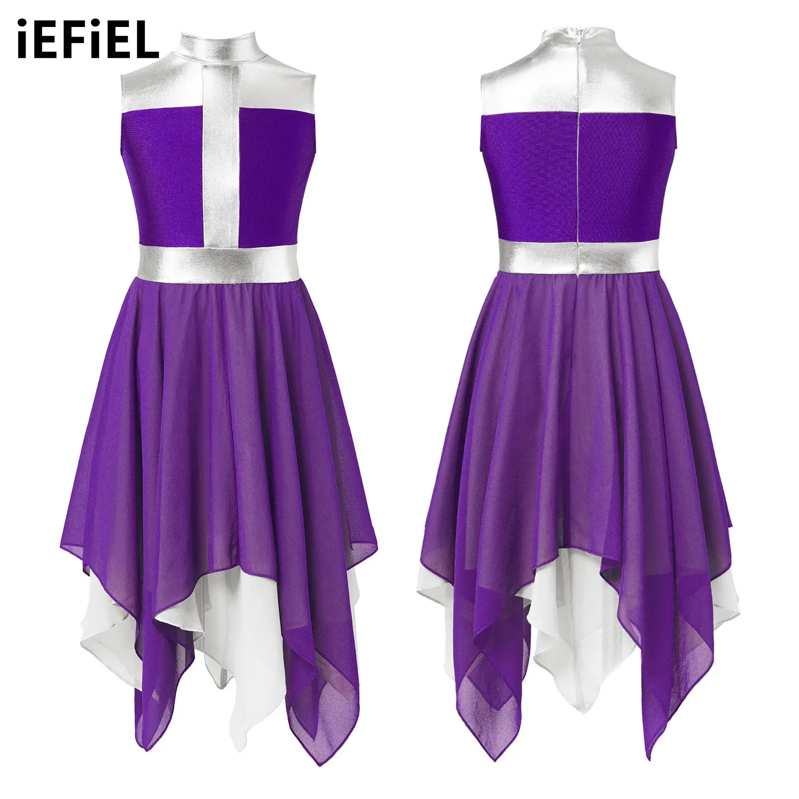 Kids Girls Worship Cross Dance Dress Sleeveless Chiffon Hem Contrast Dress Praise Lyrical Dancewear
Kids Girls Worship Cross Dance Dress Sleeveless Chiffon Hem Contrast Dress Praise Lyrical Dancewear