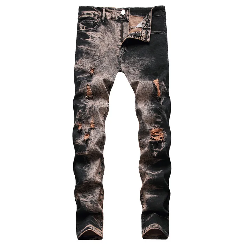 men's jeans cotton retro streetwear Punk calca rock motorcycle ripped mens slim jeans
men's jeans cotton retro streetwear Punk calca rock motorcycle ripped mens slim jeans
