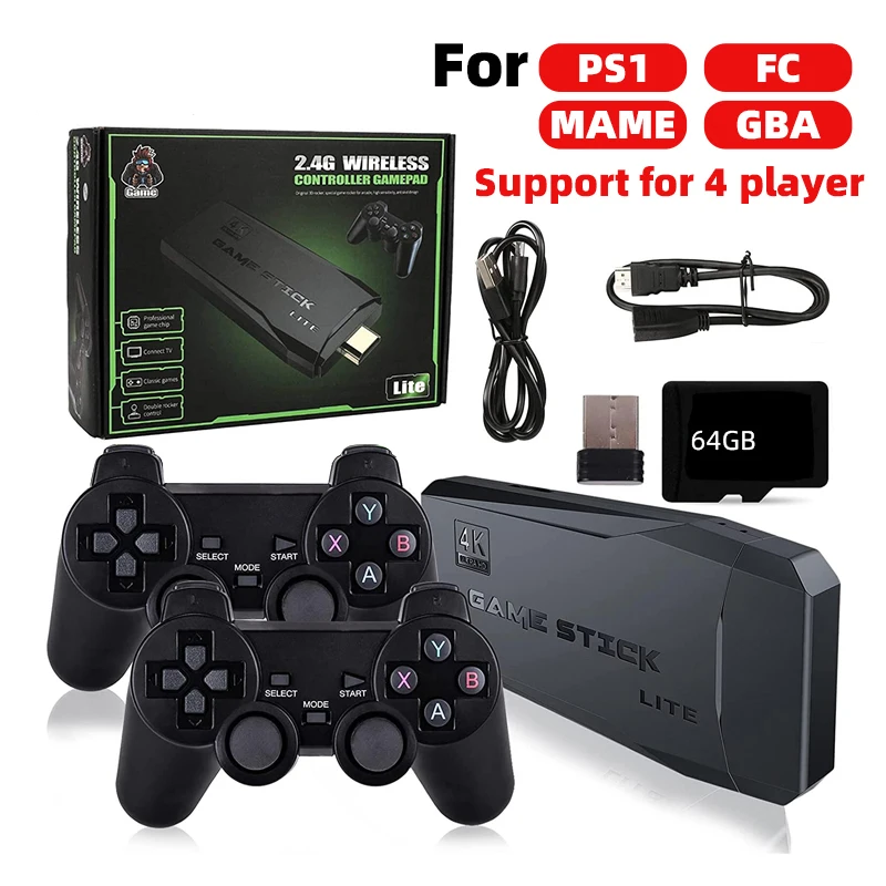 

Видеоигровые консоли M8 4K, 2,4 ГГц, 10000 игр 64 ГБ, ретро классические игровые геймпады, ТВ, семейный контроллер для PS1/GBA/MD