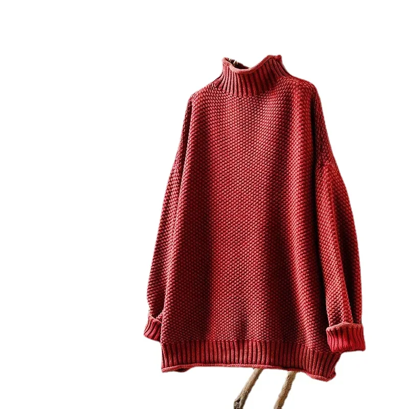 Artsy vintage semi-turtleneck sweater lady loose casual flesh-shielding undershirt lady
Artsy vintage semi-turtleneck sweater lady loose casual flesh-shielding undershirt lady