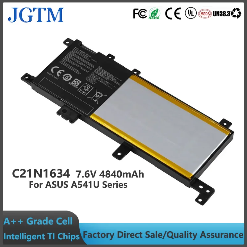 

JGTM laptop battery C21N1634 7.6V 4840mAh for laptop ASUS A541U A580U FL8000U FL8000UQ FL8000UN FL8000UF FL5900L Vivobook X542U