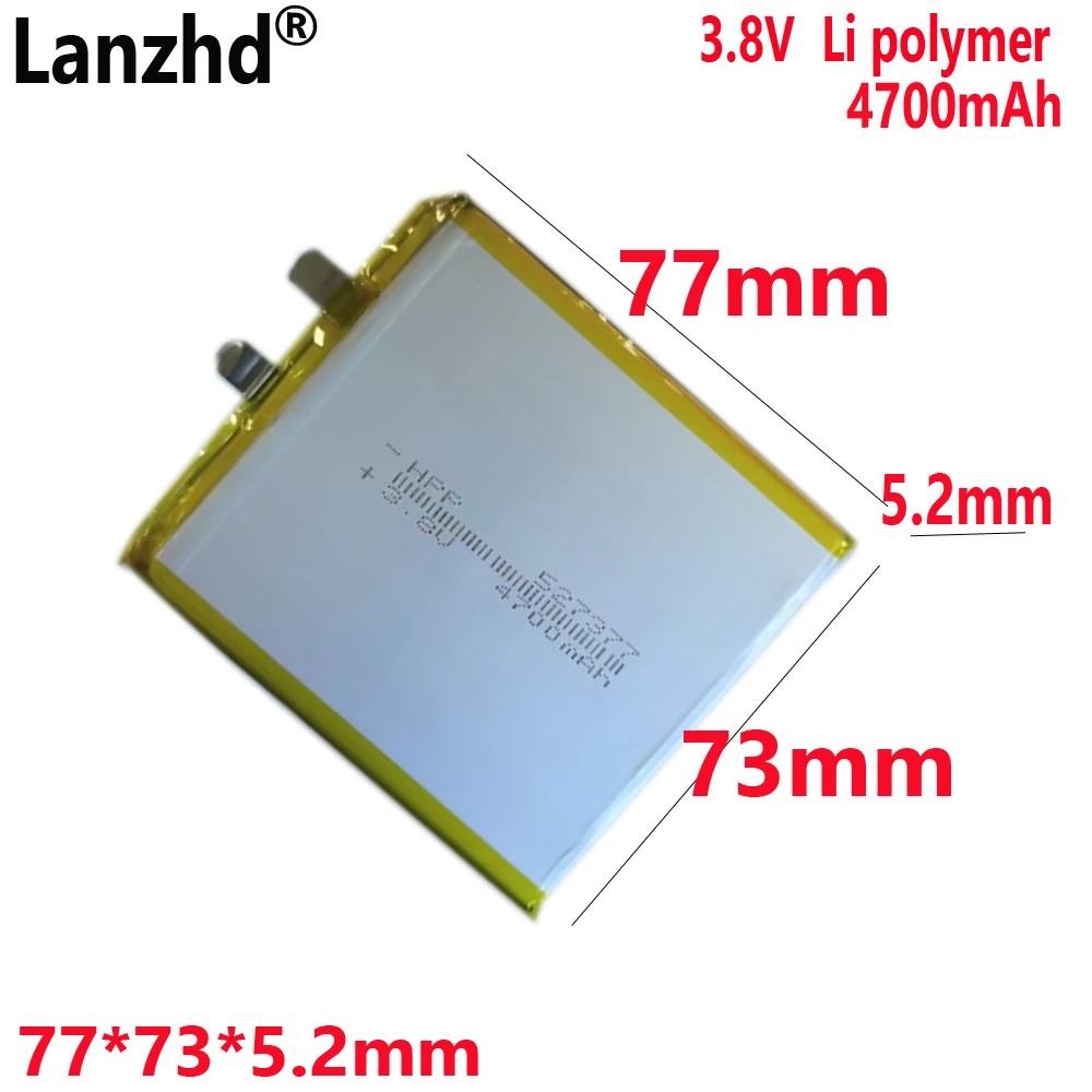 527377 polymer lithium battery 4700MAH high voltage 3.8V laptop fast charging For source built-in electricity battery
527377 polymer lithium battery 4700MAH high voltage 3.8V laptop fast charging For source built-in electricity battery