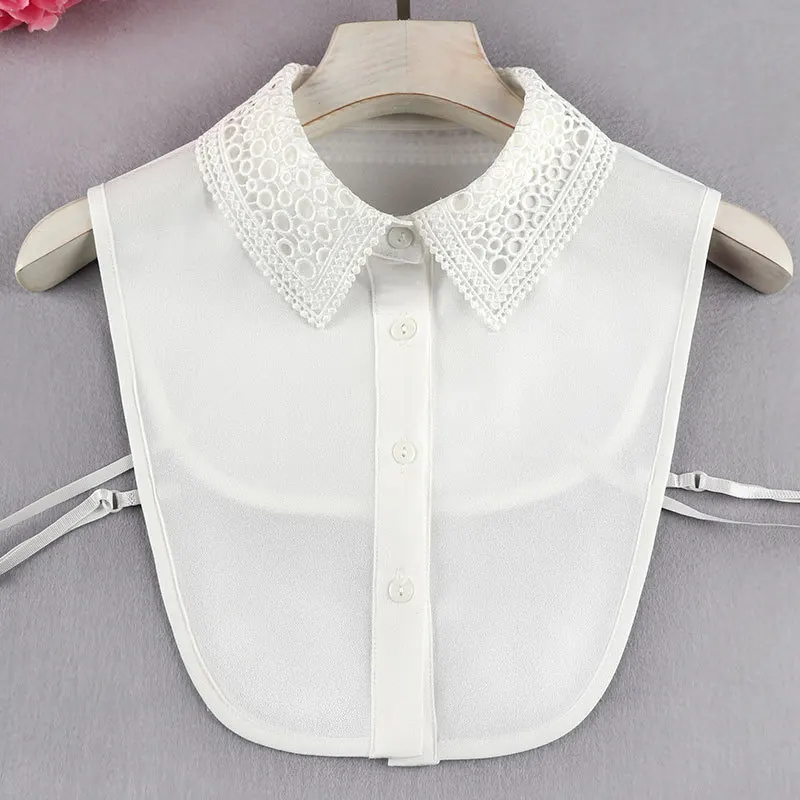 Sitonjwly Women Fake Collar Female Shirt Solid White Hollow False Collar Ladies Detachable Collar Dress Lapel Shirt Decororation 
Sitonjwly Women Fake Collar Female Shirt Solid White Hollow False Collar Ladies Detachable Collar Dress Lapel Shirt Decororation