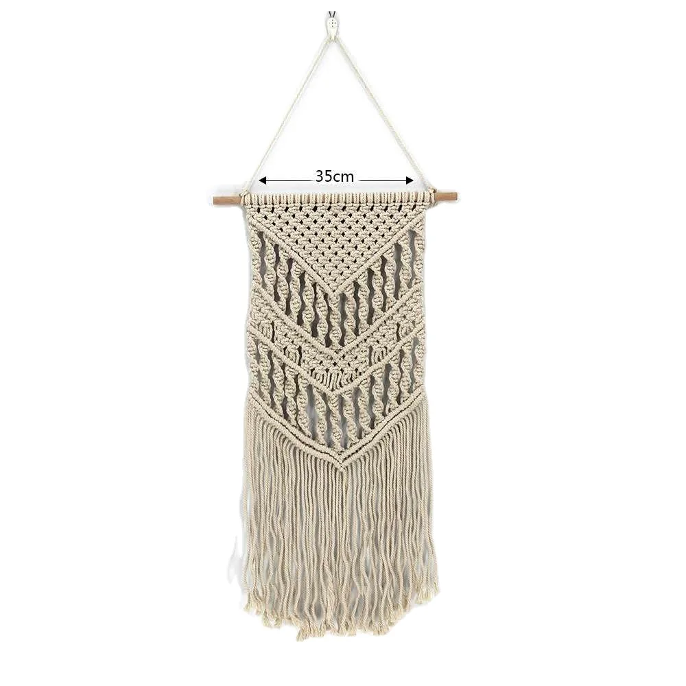 Wholesales Home Decoration Art 100% Cotton Rope Woven Handmade Macrame Wall Tapestry
Wholesales Home Decoration Art 100% Cotton Rope Woven Handmade Macrame Wall Tapestry