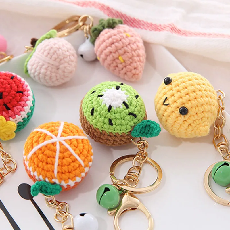 Cute Fruit Keychain Creative Knitting Lemon Doll Car Keychain Weaved Pink Strawberry Cartoon Key Keyring Wholesale Girls Gifts
Cute Fruit Keychain Creative Knitting Lemon Doll Car Keychain Weaved Pink Strawberry Cartoon Key Keyring Wholesale Girls Gifts