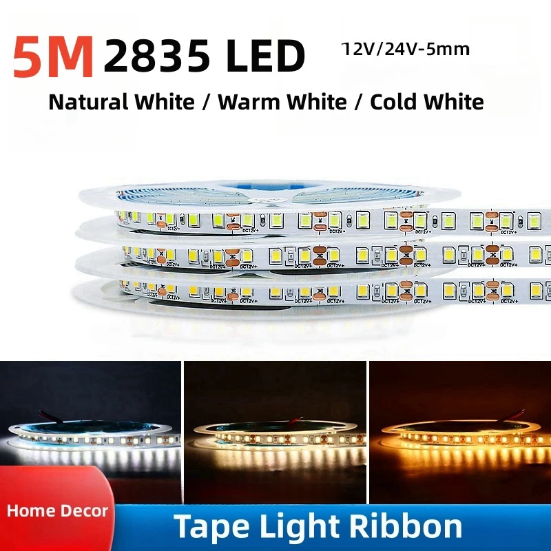 5Meters 600Leds 1200Leds 2835 Led Strip Light DC12V/24V 120leds/240leds 2835 LED Strip tape Light Ribbon Home Decor String Light
5Meters 600Leds 1200Leds 2835 Led Strip Light DC12V/24V 120leds/240leds 2835 LED Strip tape Light Ribbon Home Decor String Light