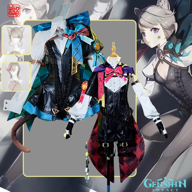 Игра Lynette Lyney Twins Косплей костюмы Genshin Impact Косплей новый персонаж магический Униформа Хэллоуин Карнавал стандартная ролевая Pl 
Игра Lynette Lyney Twins Косплей костюмы Genshin Impact Косплей новый персонаж магический Униформа Хэллоуин Карнавал стандартная ролевая Pl