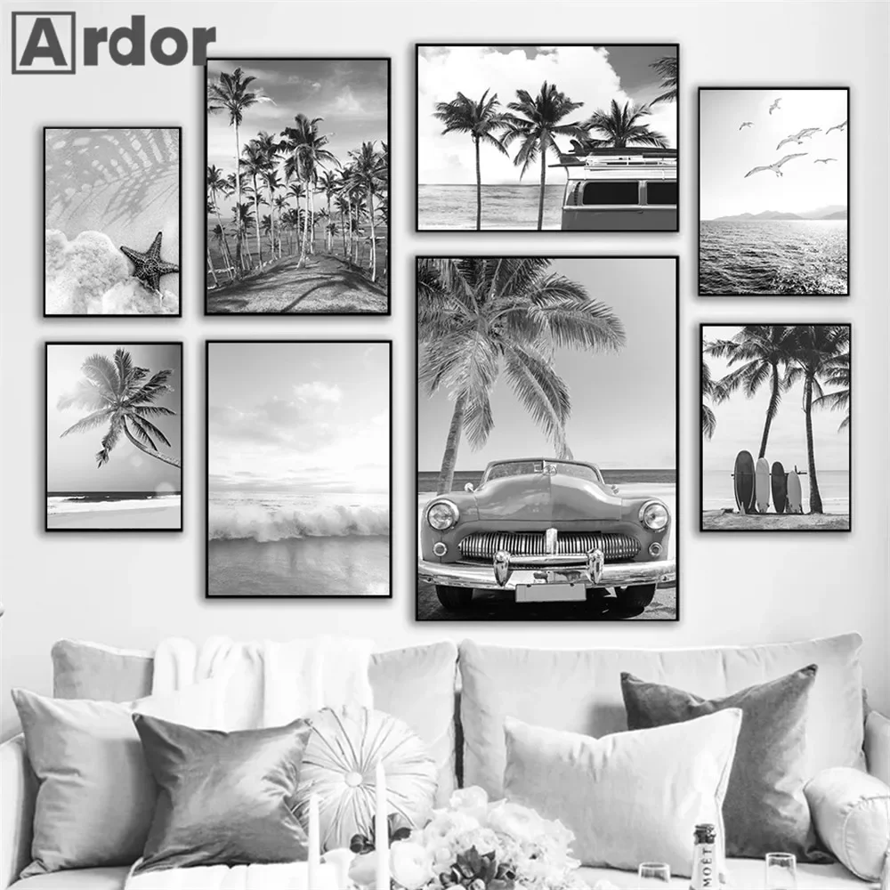 Black And White Starfish Beach Wall Posters Car Palm Tree Summer Landscape Art Print Canvas Painting Pictures Nordic Home Decor
Black And White Starfish Beach Wall Posters Car Palm Tree Summer Landscape Art Print Canvas Painting Pictures Nordic Home Decor