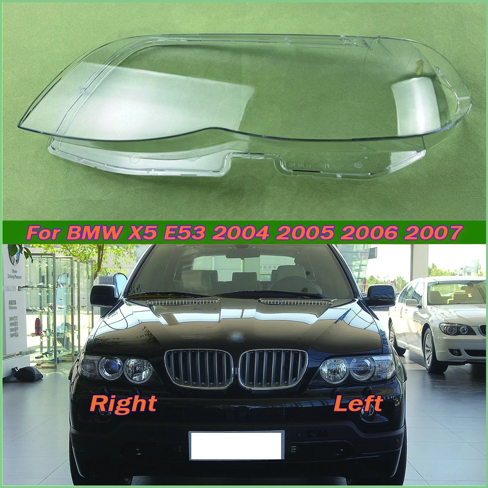 

For BMW X5 E53 2004 2005 2006 2007 Headlamp Cover Transparent Lamp Shade Headlight Shell Lens Plexiglass Auto Replacement Parts