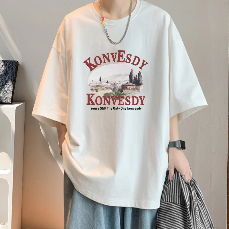 100% Cotton Short Sleeve T-shirt Men's Trend Loose Print Half Sleeve Summer Student Personalized Versatile Clothing
100% Cotton Short Sleeve T-shirt Men's Trend Loose Print Half Sleeve Summer Student Personalized Versatile Clothing