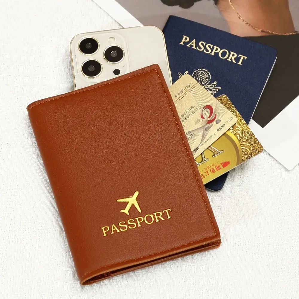 

Multifunction PU Leather Passport Cover Travel Wallet Card Case Ticket Holder Airplane Check-in Wallet Passport Clip Female