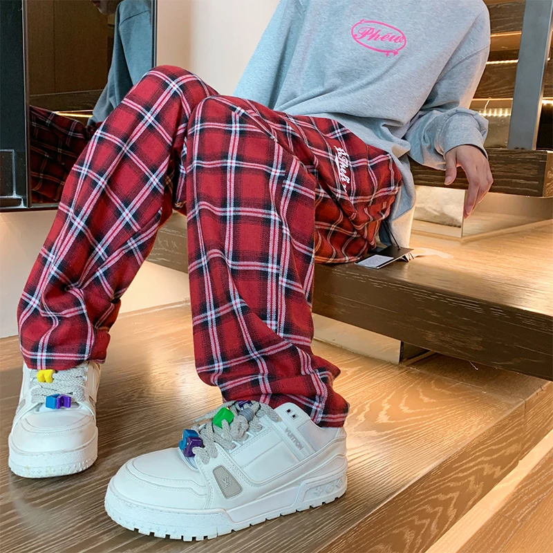 Trendy Plaid Streetwear Pants Men's 2023 New Comfortable Pant Summer Loose Comfortable Casual All-match Korean Joggers Trousers
Trendy Plaid Streetwear Pants Men's 2023 New Comfortable Pant Summer Loose Comfortable Casual All-match Korean Joggers Trousers