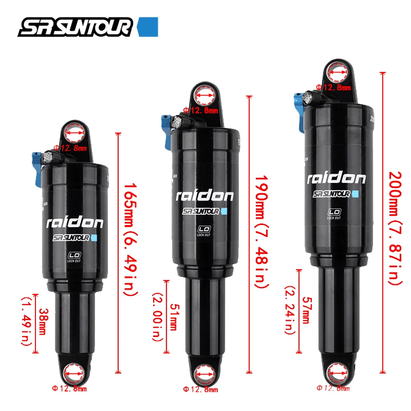 

SR SUNTOUR MTB Bike Rear Suspension Shock Absorber Bumper Shox Air Downhill Pneumatic Chamber Damper Hydraulic 165/190/200mm