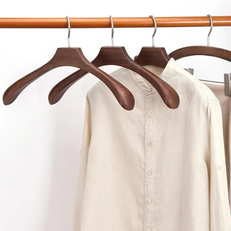 

Clothes Garment Closet Wardrobe Wide Organizer Luxury Suit Ancient Hanger Coat Rack Hangers With Adults Wooden Shoulder