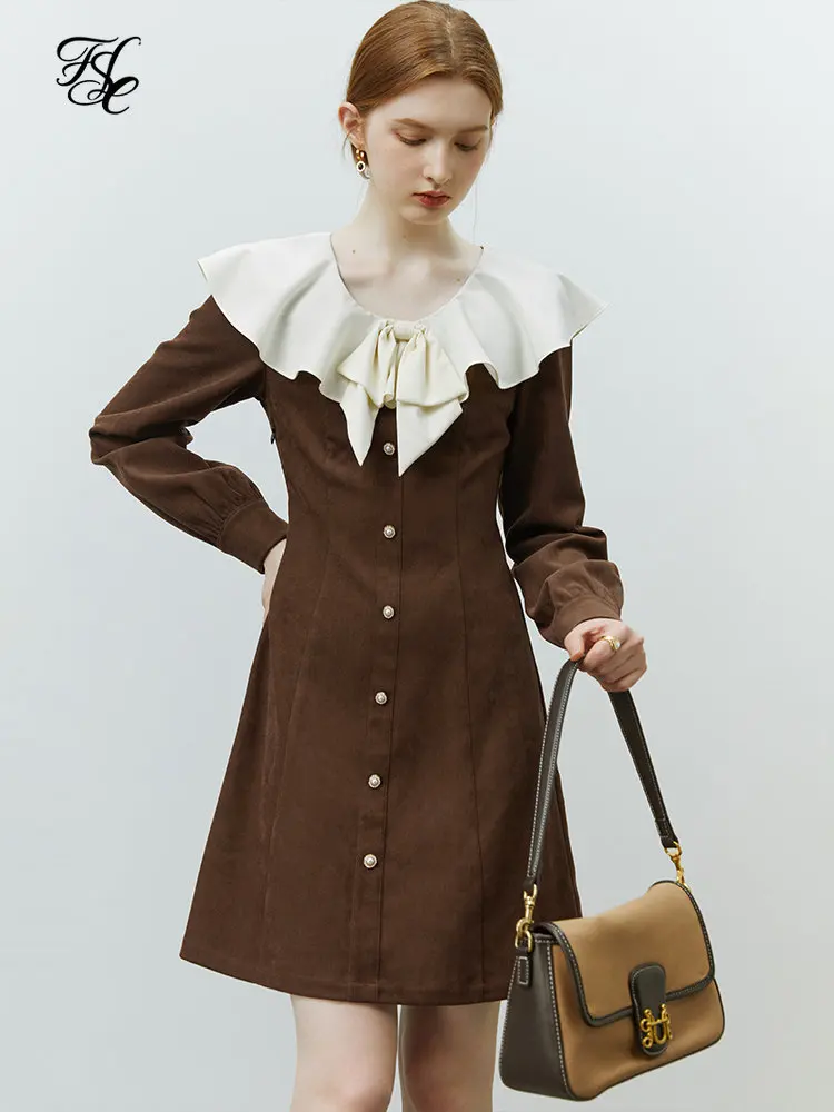 FSLE Retro Romantic Ruffled Mid-length Dress Women Autumn Winter New Design Solid Color Simple A-Line Inner Skirt Female
FSLE Retro Romantic Ruffled Mid-length Dress Women Autumn Winter New Design Solid Color Simple A-Line Inner Skirt Female