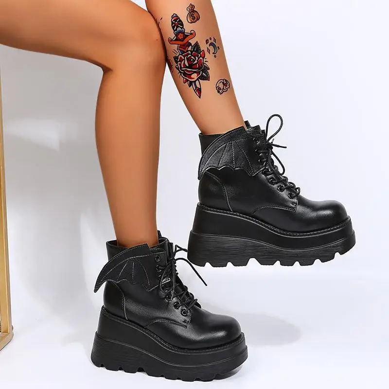 2023 Autumn Winter Fashion Women Ankle Boots Platform Lace Up Casual Shoes Woman Retro Female Waterproof Goth Thick Boots
2023 Autumn Winter Fashion Women Ankle Boots Platform Lace Up Casual Shoes Woman Retro Female Waterproof Goth Thick Boots