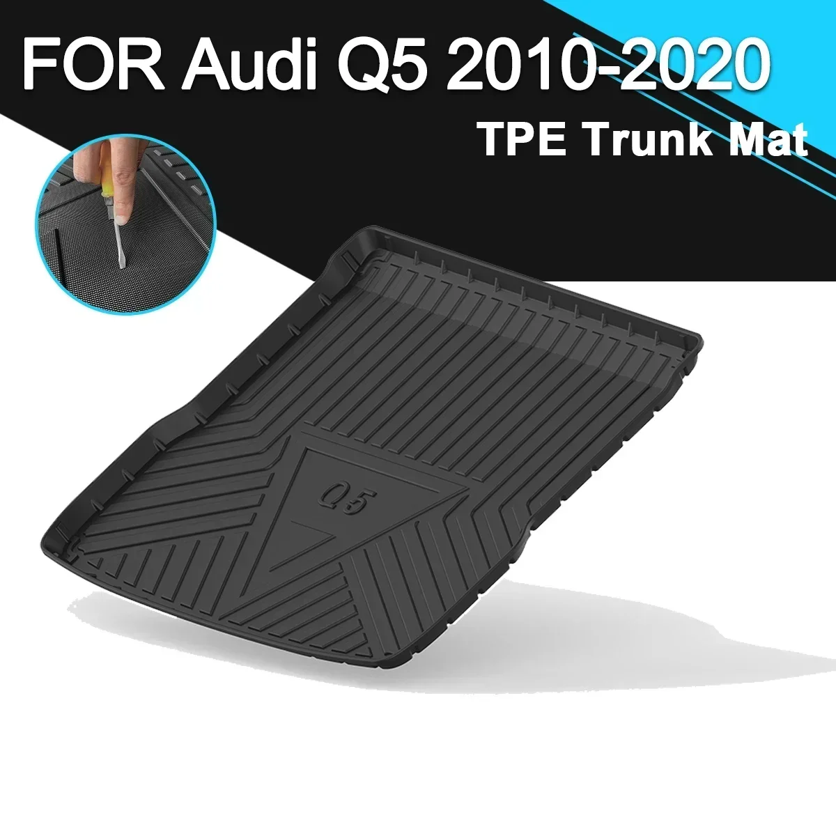 

Car Rear Trunk Cover Mat Waterproof Non-Slip TPE Rubber Cargo Liner Auto Accessories For Audi Q5 2010-2020