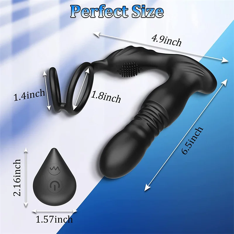 Male Prostate Massage Telescoping Vibration Wireless 10 Modes Silicone Anal Butt Plug Vibrator Sex Toys For Men Masturbation Male Prostate Massage Telescoping Vibration Wireless 10 Modes Silicone Anal Butt Plug Vibrator Sex Toys For Men Masturbation