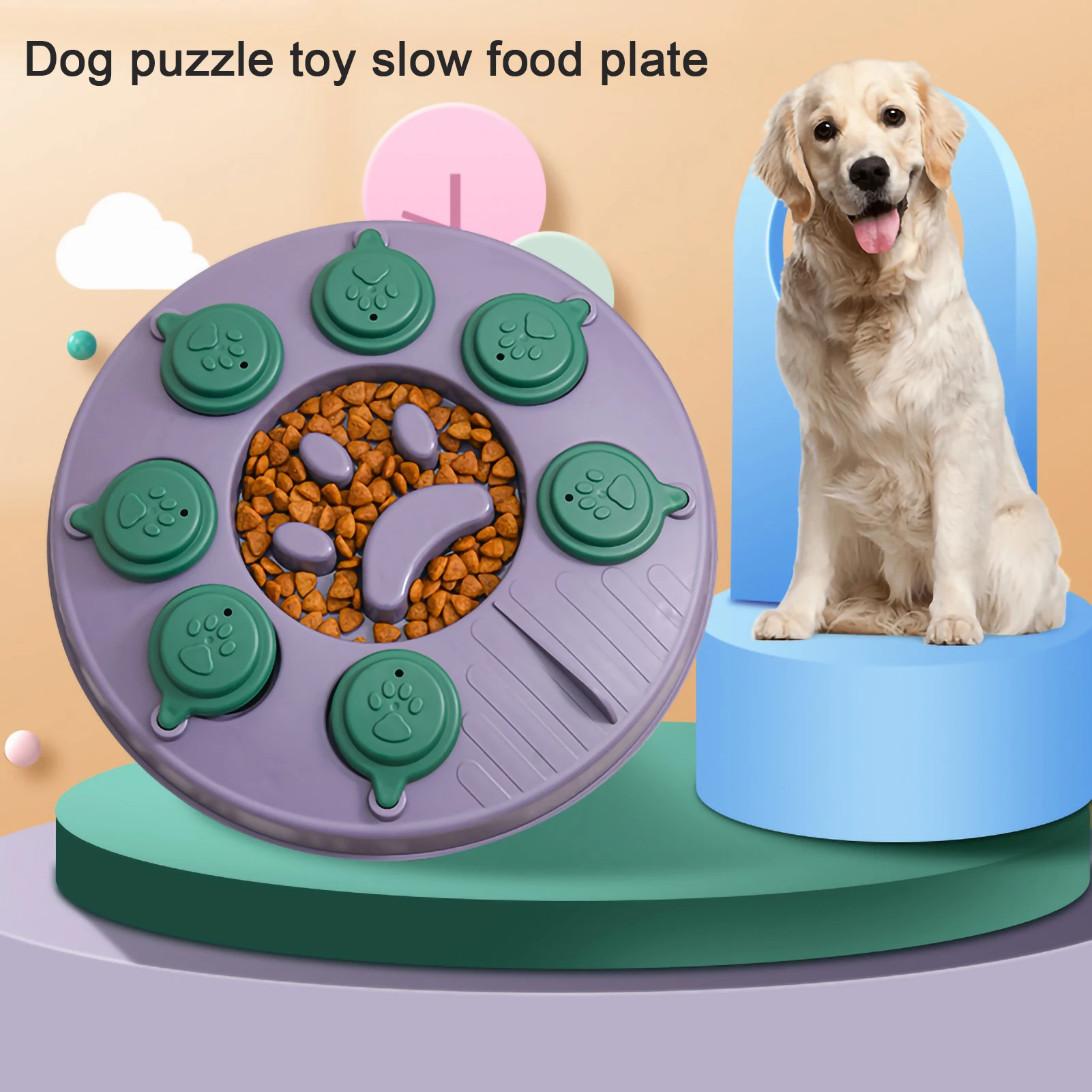 

Dog Puzzle Toys Slow Feeder Interactive Increase Puppy Iq Food Dispenser Slowly Eating Non Slip Bowl Pet Cat Dogs Training Game