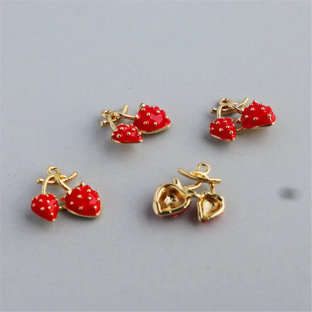 14k bag of gold color retaining accessories Dripped strawberry pendant diy ornaments Earrings pendant accessories
14k bag of gold color retaining accessories Dripped strawberry pendant diy ornaments Earrings pendant accessories