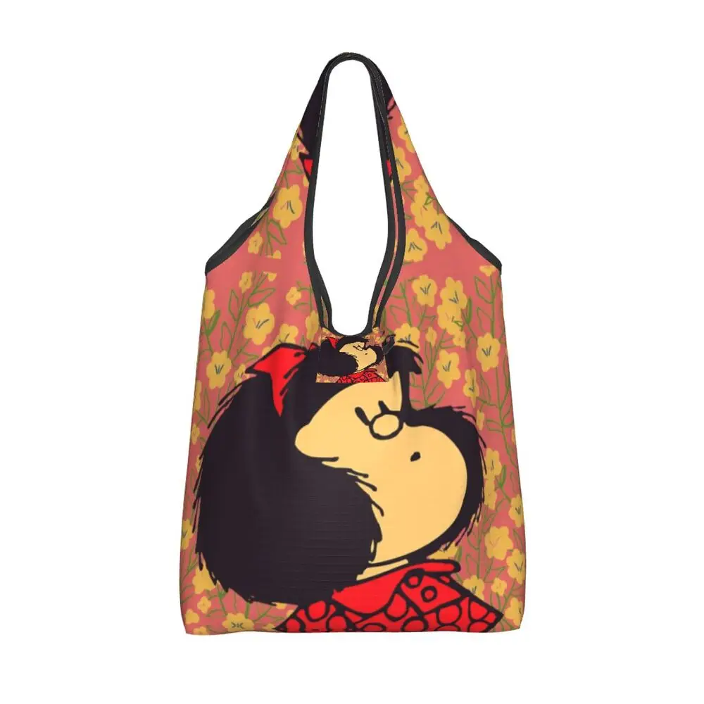 Custom Vintage Mafalda Manga Grocery Shopping Bag 114 S97d921bdb4be4d2e8641183c8da3a174l