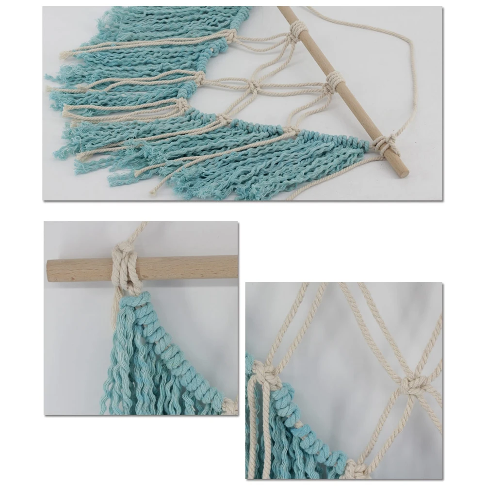 Blue Cotton Woven Tapestry - Tassel Boho Wall Blanket 2 S97d97e5103b2477dba7876f176c10da6U