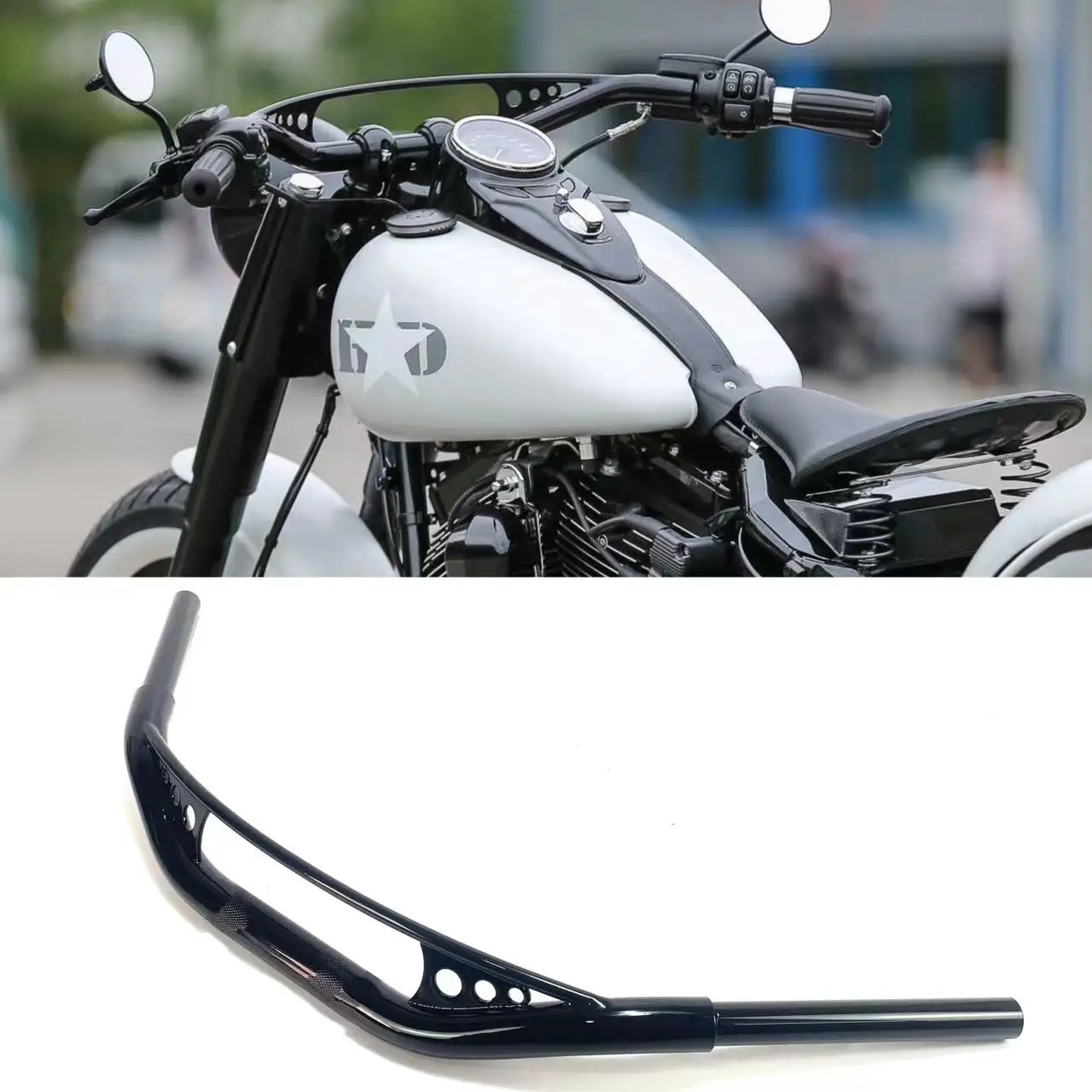 Motorcycles 1-1/4" handlebars for Harley Fat Boy breakout Street Bob Soft tail slim
Motorcycles 1-1/4" handlebars for Harley Fat Boy breakout Street Bob Soft tail slim