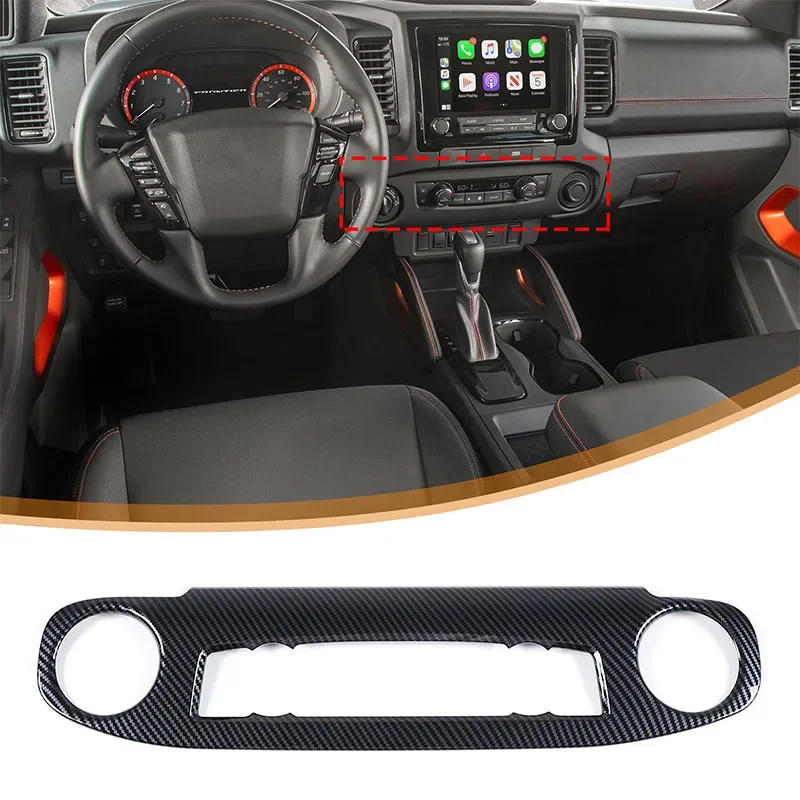 

For Nissan Frontier 2022+ Car Central Control Panel Decorative Frame ABS Carbon Fiber Pattern Interior Accessories