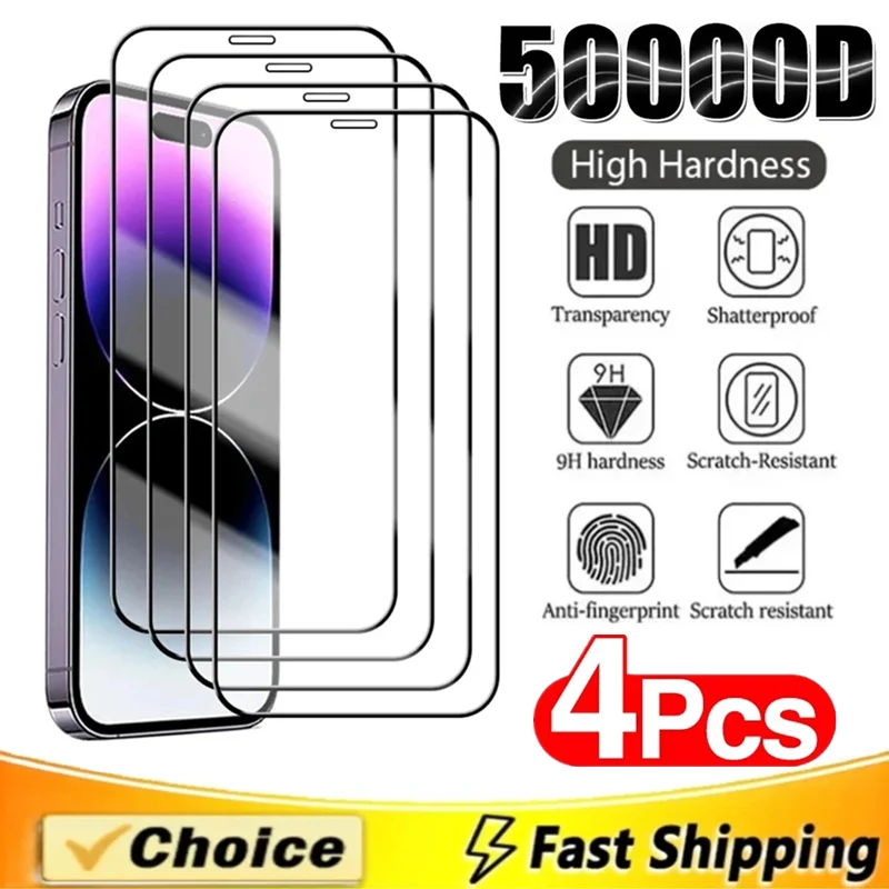 4Pcs Tempered Glass For iPhone 14 11 12 13 Pro Max Mini 7 8 Plus Full Cover Screen Protector For iPhone 15 PRO XS MAX X XR Glass
4Pcs Tempered Glass For iPhone 14 11 12 13 Pro Max Mini 7 8 Plus Full Cover Screen Protector For iPhone 15 PRO XS MAX X XR Glass