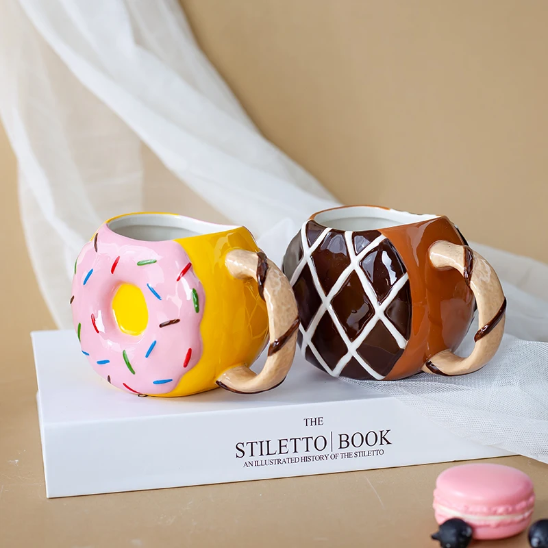 Ceramic Cup Household Children's Creative Donut Water Cup Cartoon Household Coffee Cup Cute Mugs Coffee Cups Hand Painting
Ceramic Cup Household Children's Creative Donut Water Cup Cartoon Household Coffee Cup Cute Mugs Coffee Cups Hand Painting