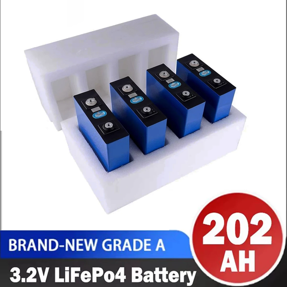 

New 202Ah Lifepo4 Rechargeable Battery Pack 3.2V Grade A Lithium Iron Phosphate Prismatic New Solar EU US TAX FREE Lifepo4
